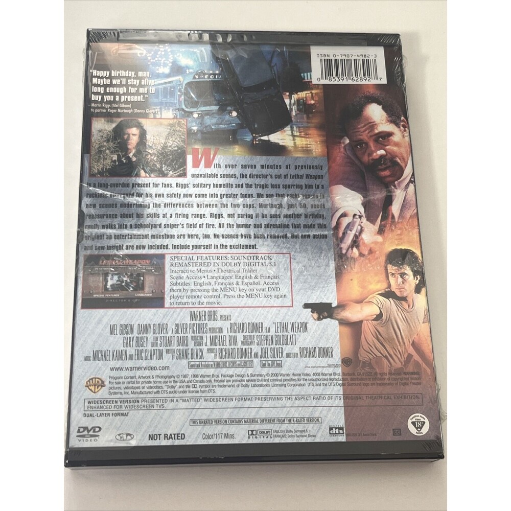 Lethal Weapon (DVD, 2000, Directors Cut) - Picture 2 of 2